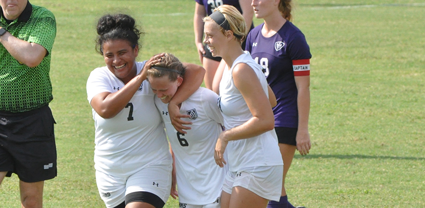 Madison Chaney recorded a hat trick in a 3-1 win over Concordia University Texas.
