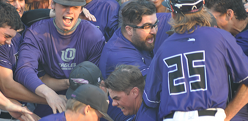 Patrick Clifford blasted a game-winning three-run homer in the bottom of the ninth to send the Eagles into a frenzy Saturday.