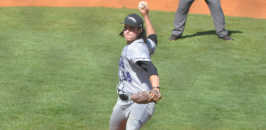 Dalton Spurgeon pitched six innings against Texas Dallas.