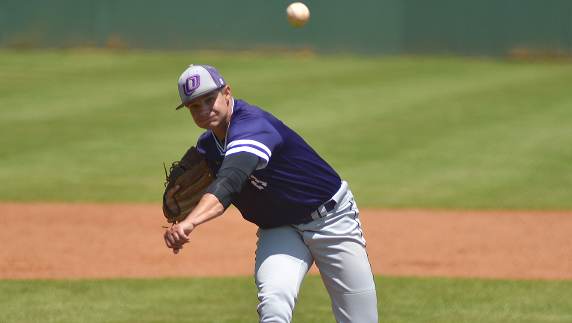 Blake Benson tossed a four-hitter in game one against LeTourneau.