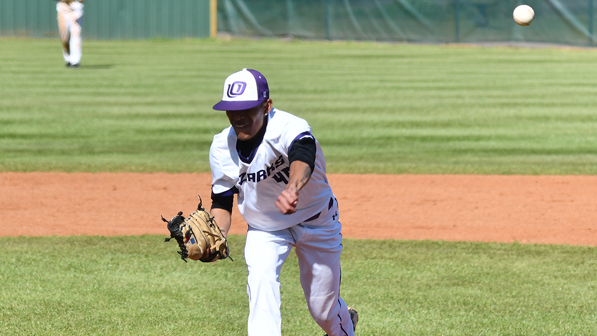 Rodny Valdes threw 5.1 innings to receive the win against Sul Ross State.