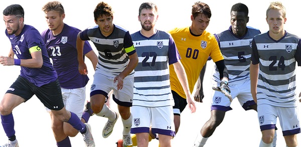 Seven men's soccer players - Miguel Reyes, Alex Ross, Thomas Ross, Bradley Rice, Logan Valestin, Richard Souffrant and Truman Hensley - received All-Conference honors.