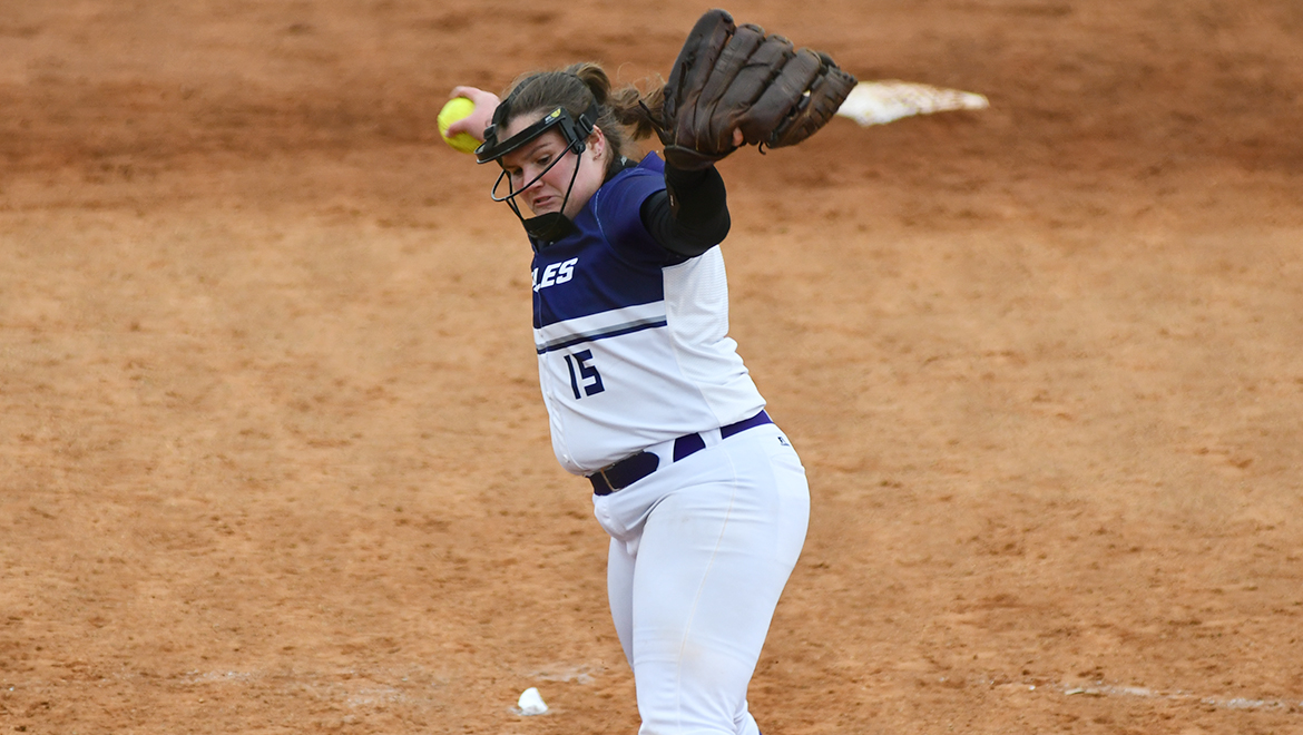 Allyson Fultz pitched a complete game and homered to help her own cause.