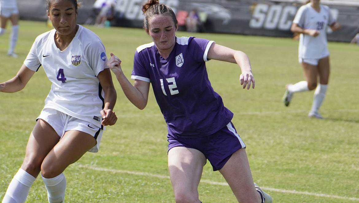 Skylar Brown scored a goal against Mississippi University for Women.