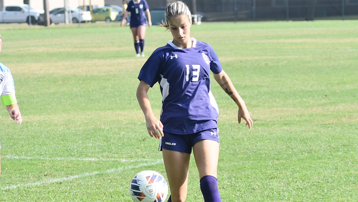 Angelina Lotz scored a goal in a 1-1 tie against LeTourneau. 





