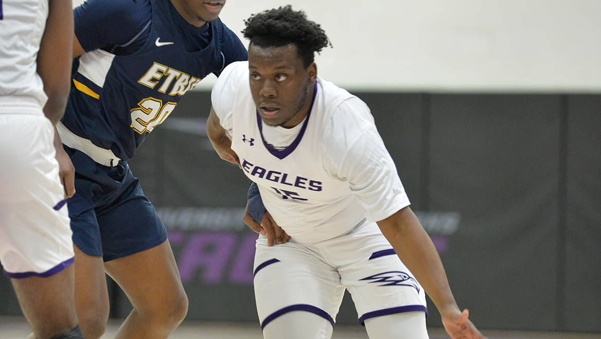 Eugene Barnes hit a pair of second half three-pointers for the Eagles. 