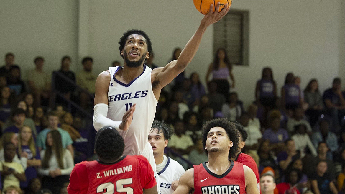 Tim Eldridge and the Eagles opened the season with a win over Rhodes College.
