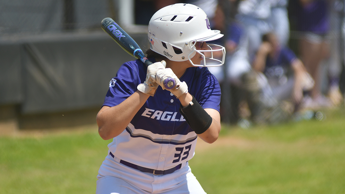McKenzie Lucio and the Eagles split with Austin College to open the season.