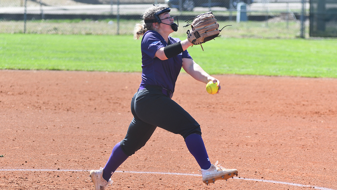 Morgan Haupt throws a pitch against Hardin-Simmons on Sunday.  